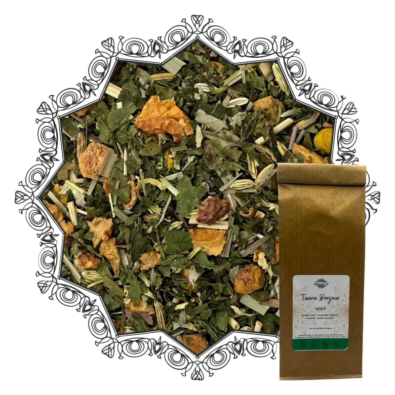 Tisane Bonjour Bio | Pomme, ortie & camomille – Terre